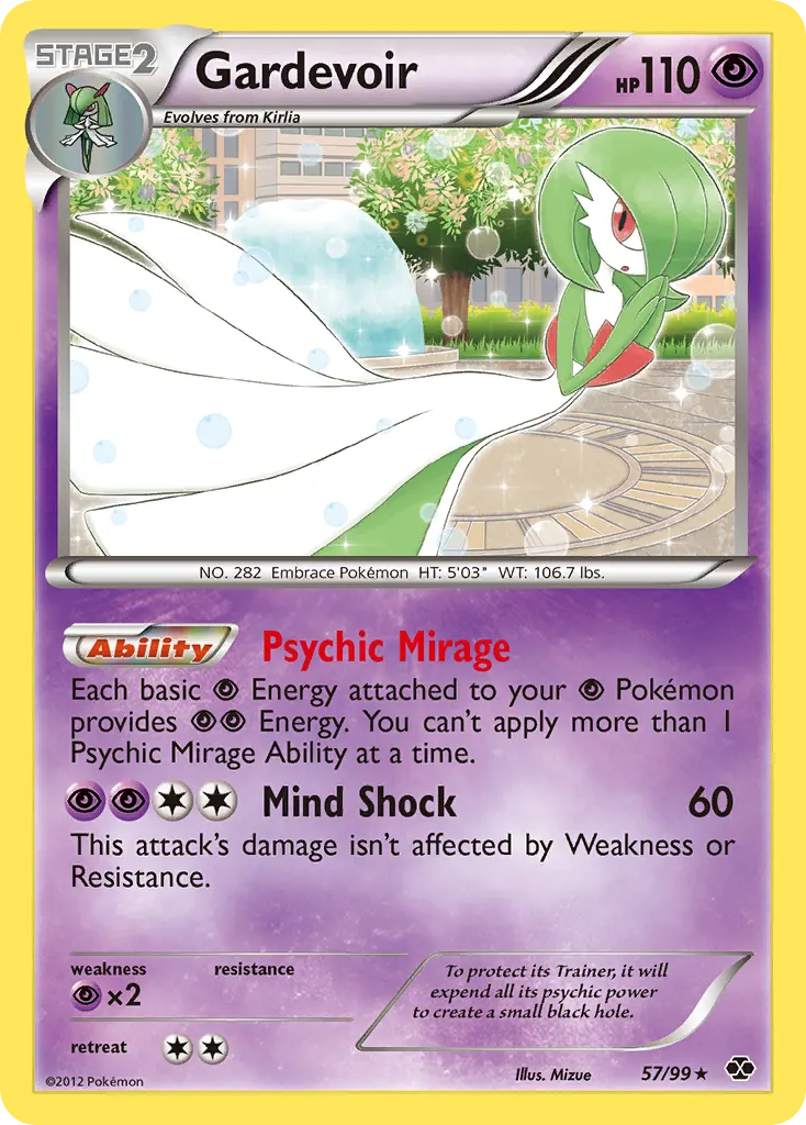 Gardevoir — Next Destinies 57 Pokémon card