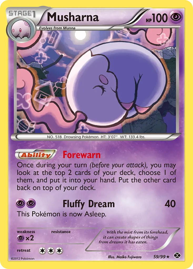 Musharna — Next Destinies 59 Pokémon card
