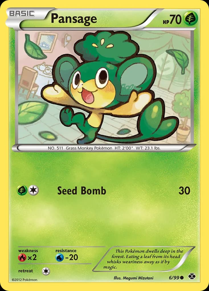 Pansage — Next Destinies 6 Pokémon card
