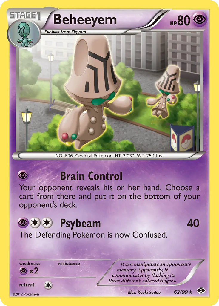 Beheeyem — Next Destinies 62 Pokémon card