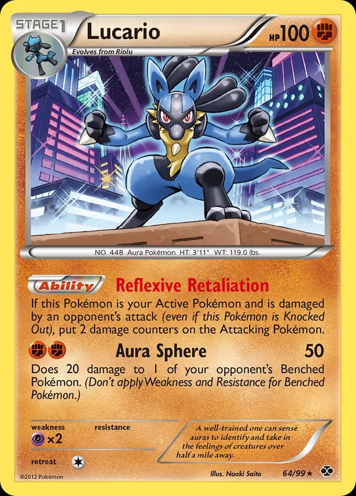 Lucario — Next Destinies 64 Pokémon card