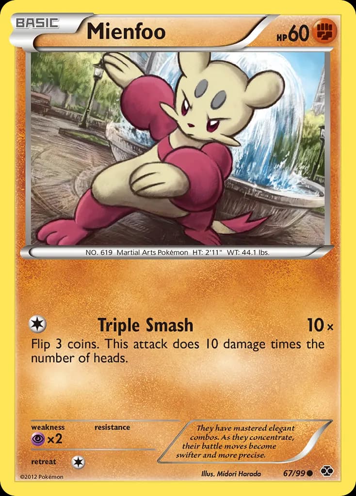 Mienfoo — Next Destinies 67 Pokémon card
