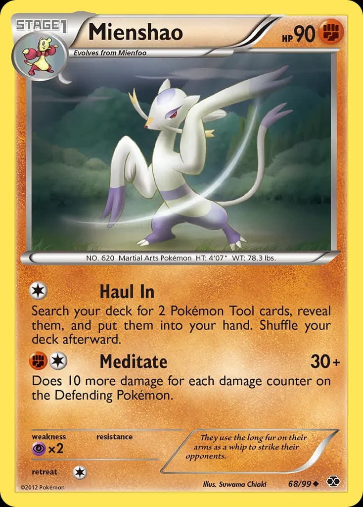 Mienshao — Next Destinies 68 Pokémon card