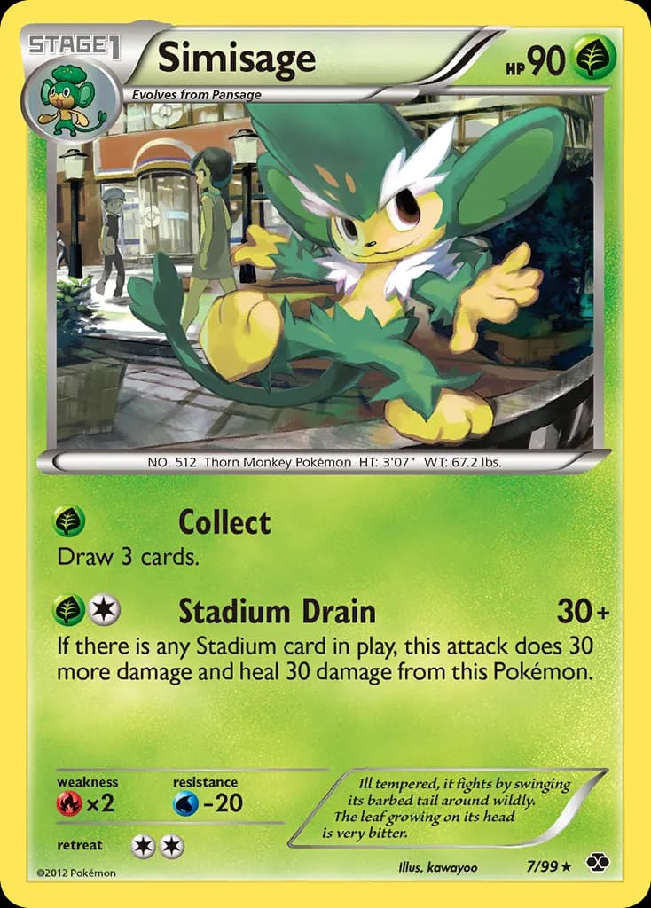 Simisage — Next Destinies 7 Pokémon card