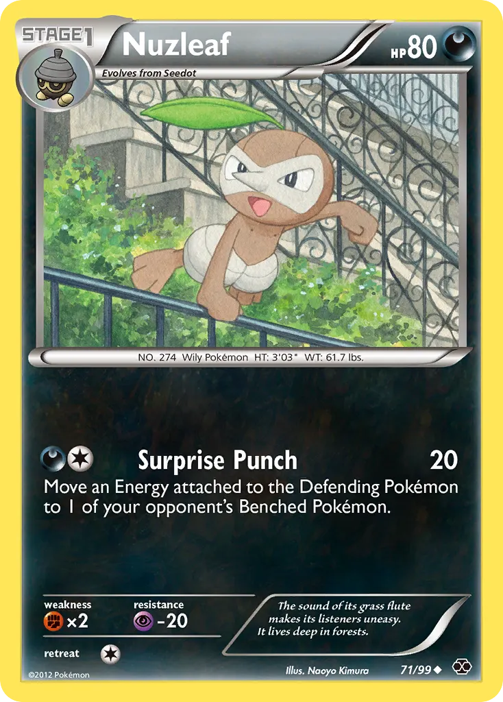 Nuzleaf — Next Destinies 71 Pokémon card