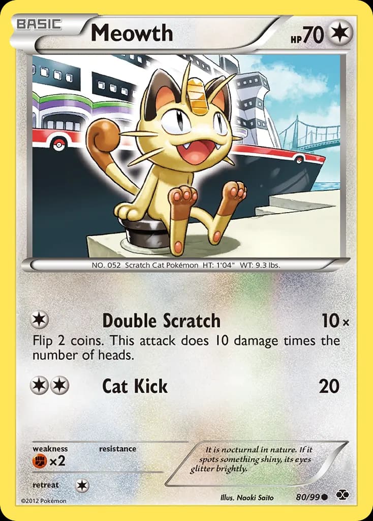 Meowth — Next Destinies 80 Pokémon card