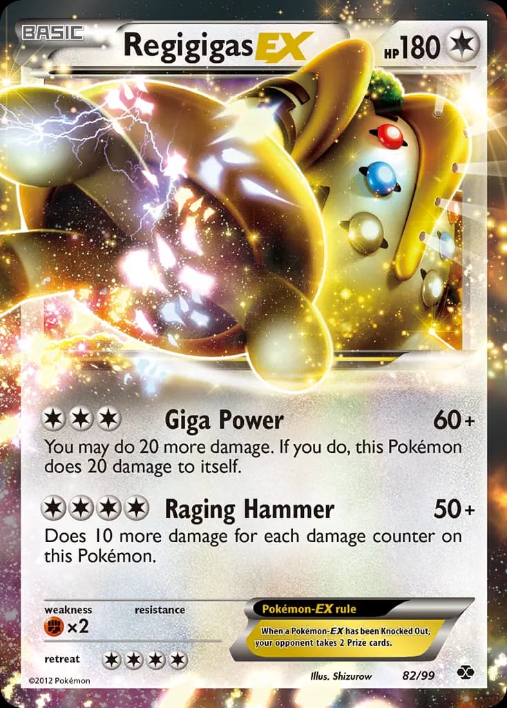 Regigigas-EX — Next Destinies 82 Pokémon card