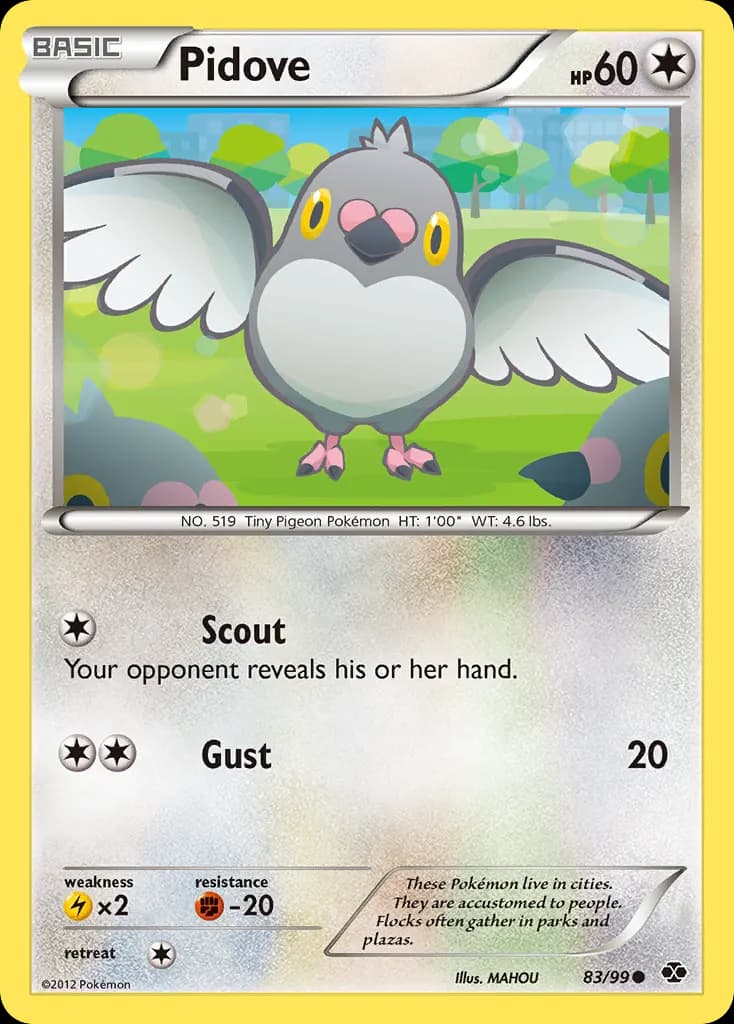 Pidove — Next Destinies 83 Pokémon card