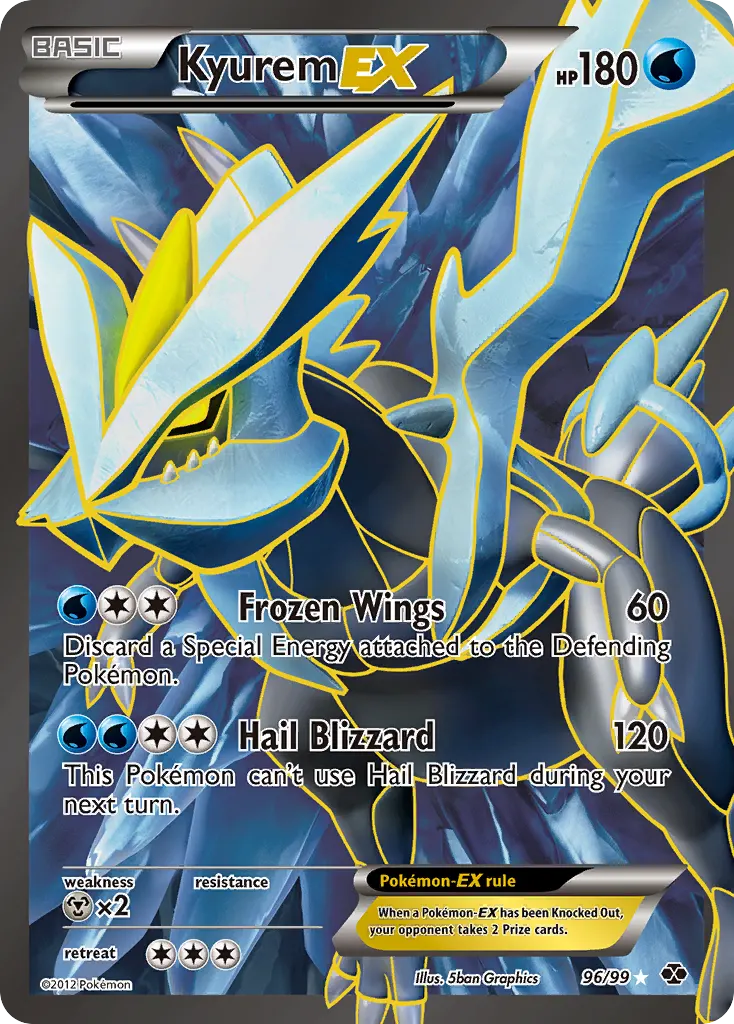 Kyurem-EX — Next Destinies 96 Pokémon card