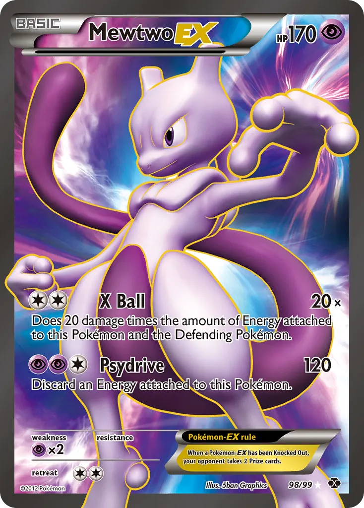 Mewtwo-EX — Next Destinies 98 Pokémon card