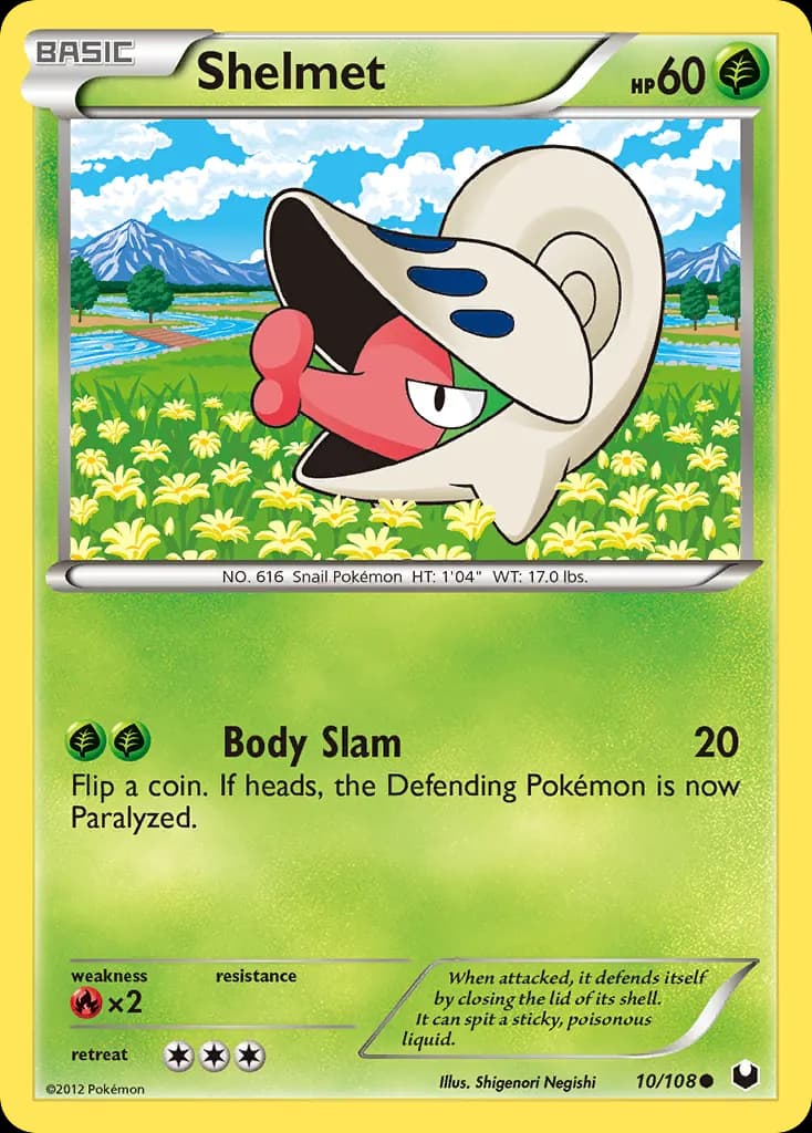 Shelmet — Dark Explorers 10 Pokémon card