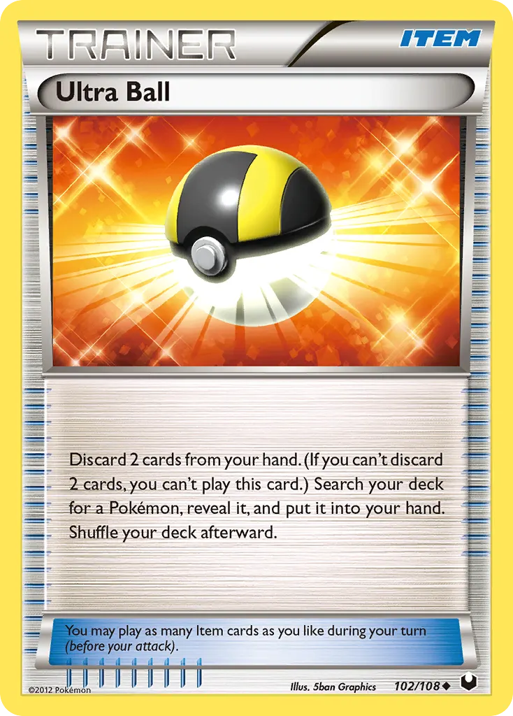 Ultra Ball — Dark Explorers 102 Pokémon card