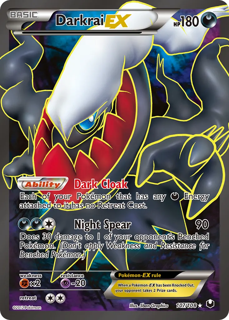 Darkrai-EX — Dark Explorers 107 Pokémon card