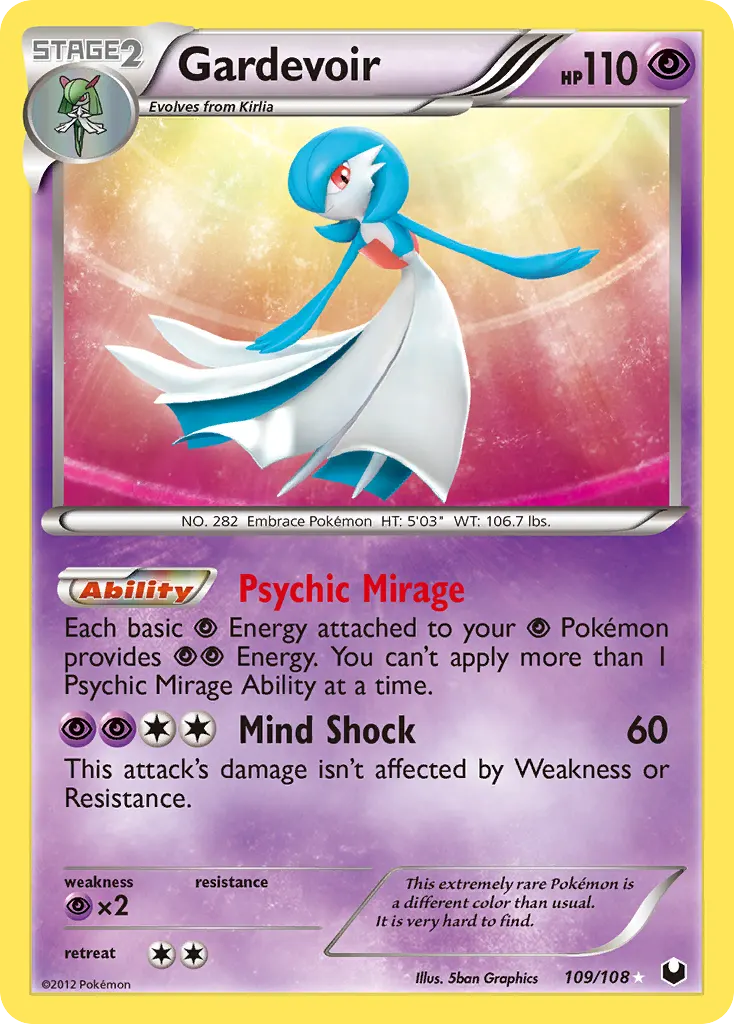 Gardevoir — Dark Explorers 109 Pokémon card