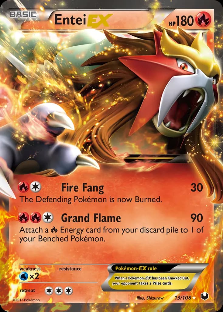 Entei-EX — Dark Explorers 13 Pokémon card
