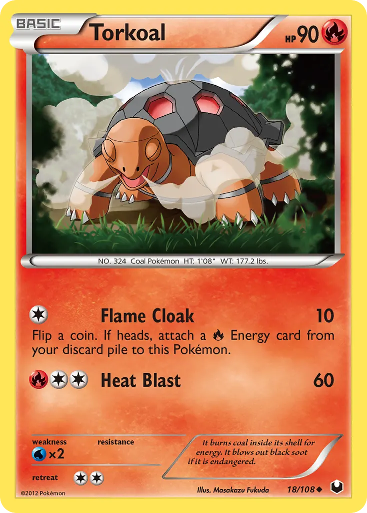 Torkoal — Dark Explorers 18 Pokémon card