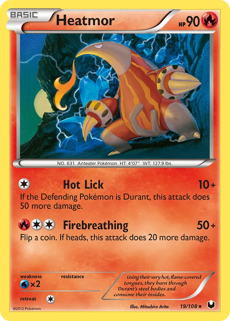 Heatmor — Dark Explorers 19 Pokémon card