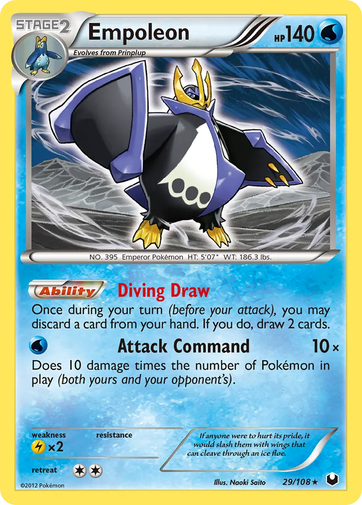 Empoleon — Dark Explorers 29 Pokémon card