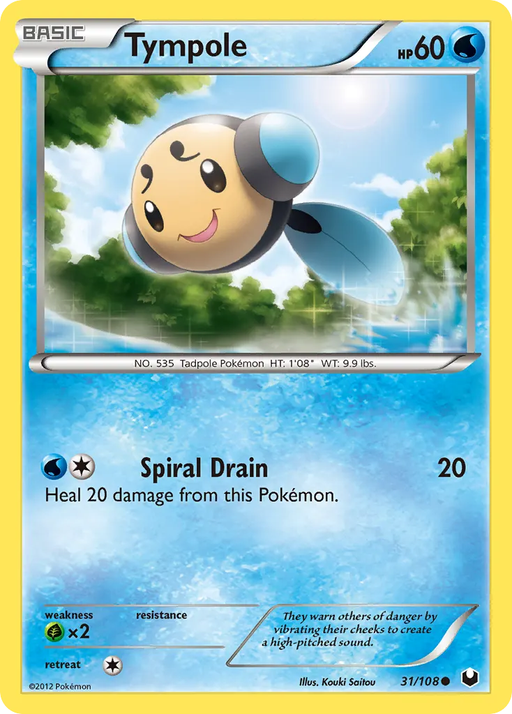 Tympole — Dark Explorers 31 Pokémon card