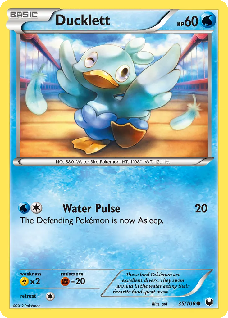 Ducklett — Dark Explorers 35 Pokémon card