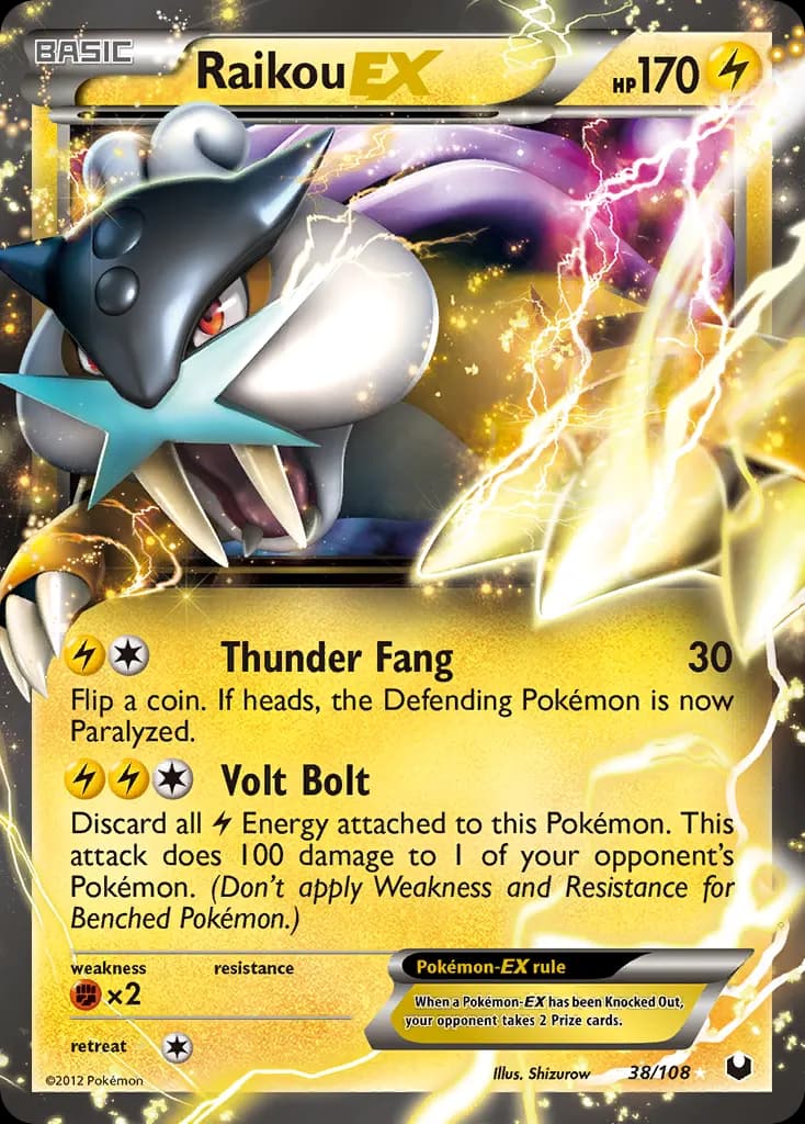 Raikou-EX — Dark Explorers 38 Pokémon card
