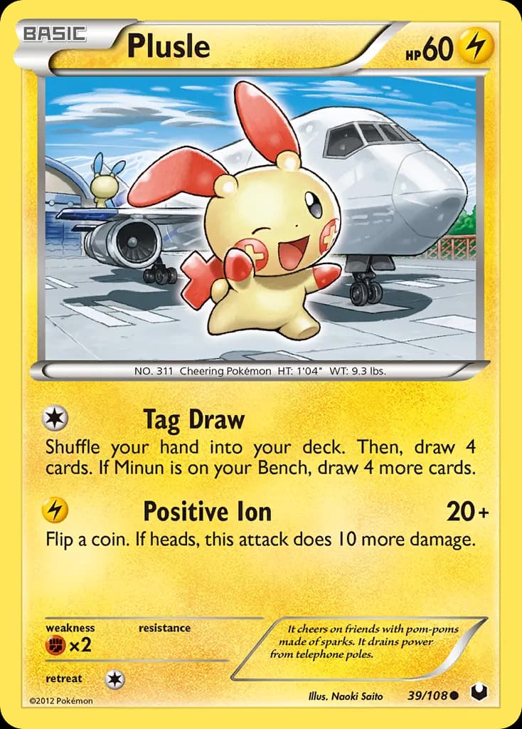 Plusle — Dark Explorers 39 Pokémon card