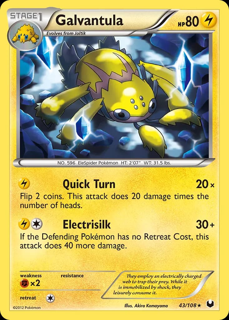 Galvantula — Dark Explorers 43 Pokémon card