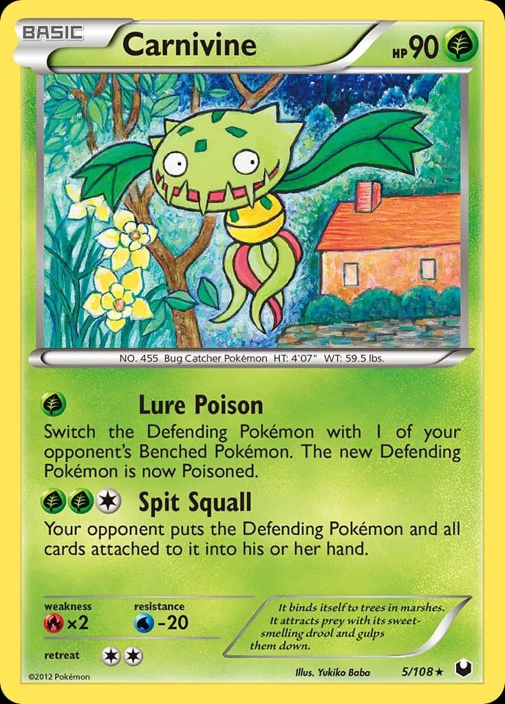 Carnivine — Dark Explorers 5 Pokémon card