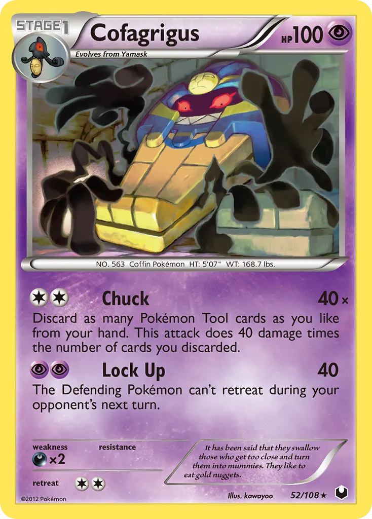 Cofagrigus — Dark Explorers 52 Pokémon card