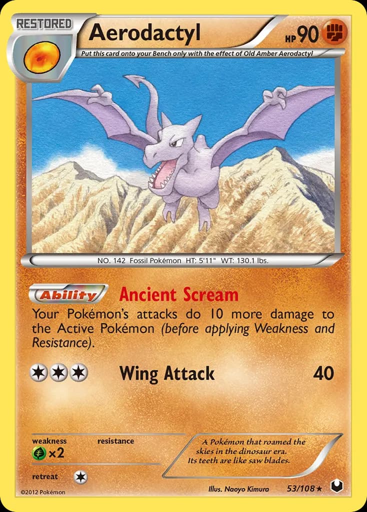 Aerodactyl — Dark Explorers 53 Pokémon card