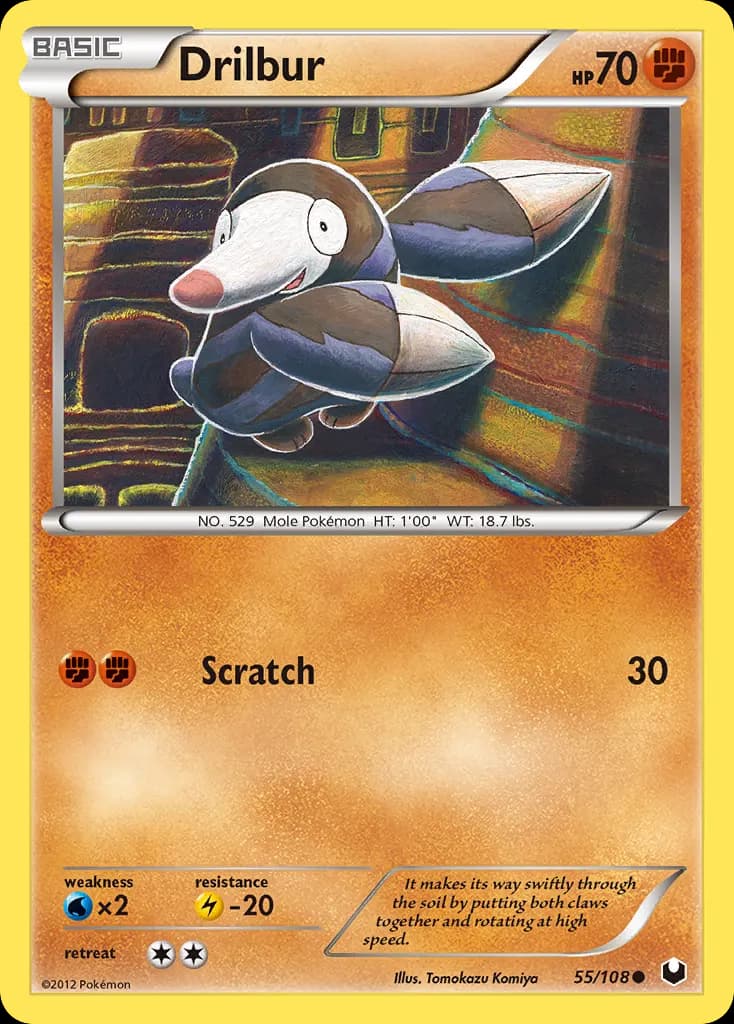 Drilbur — Dark Explorers 55 Pokémon card