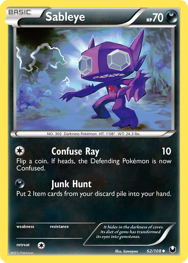 Sableye — Dark Explorers 62 Pokémon card