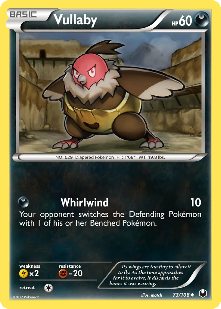 Vullaby — Dark Explorers 73 Pokémon card