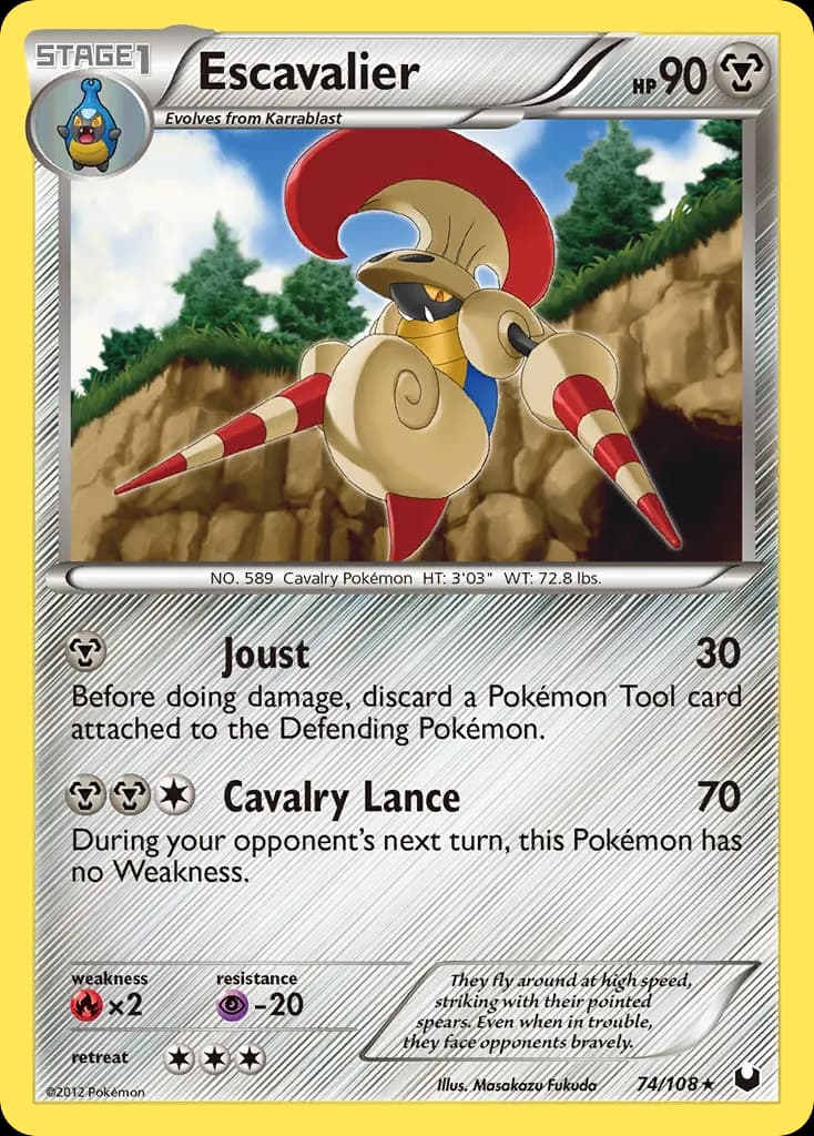 Escavalier — Dark Explorers 74 Pokémon card