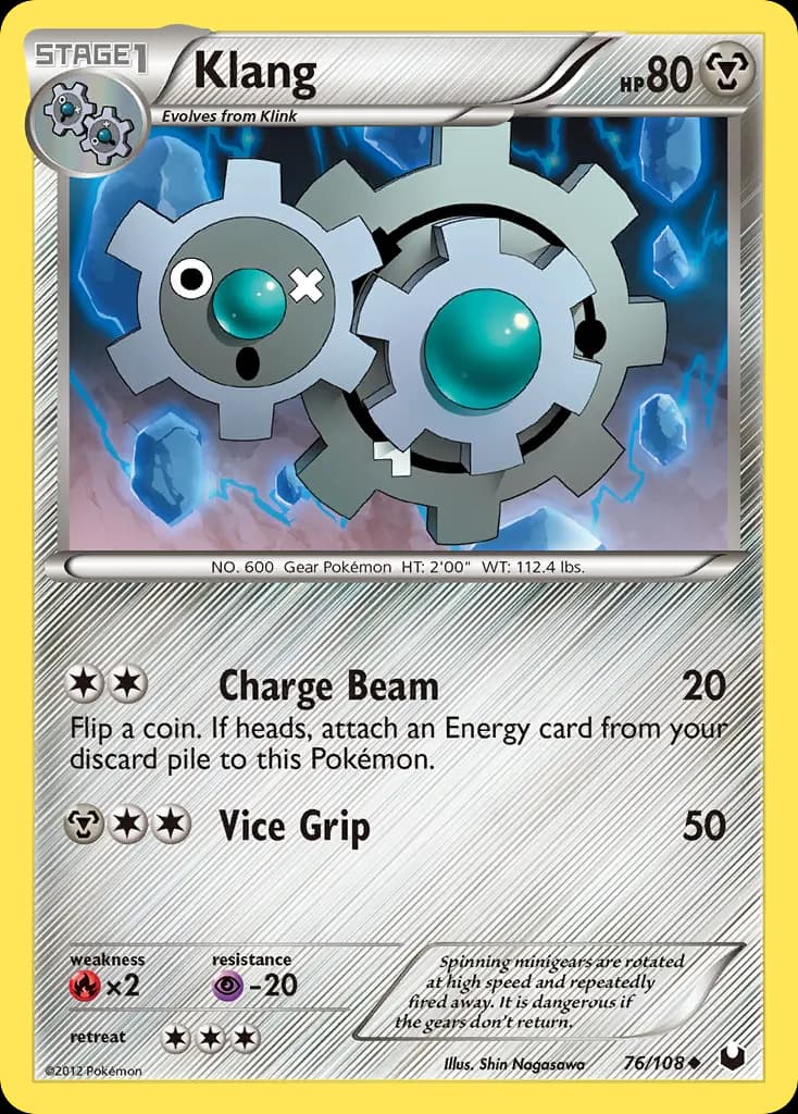 Klang — Dark Explorers 76 Pokémon card