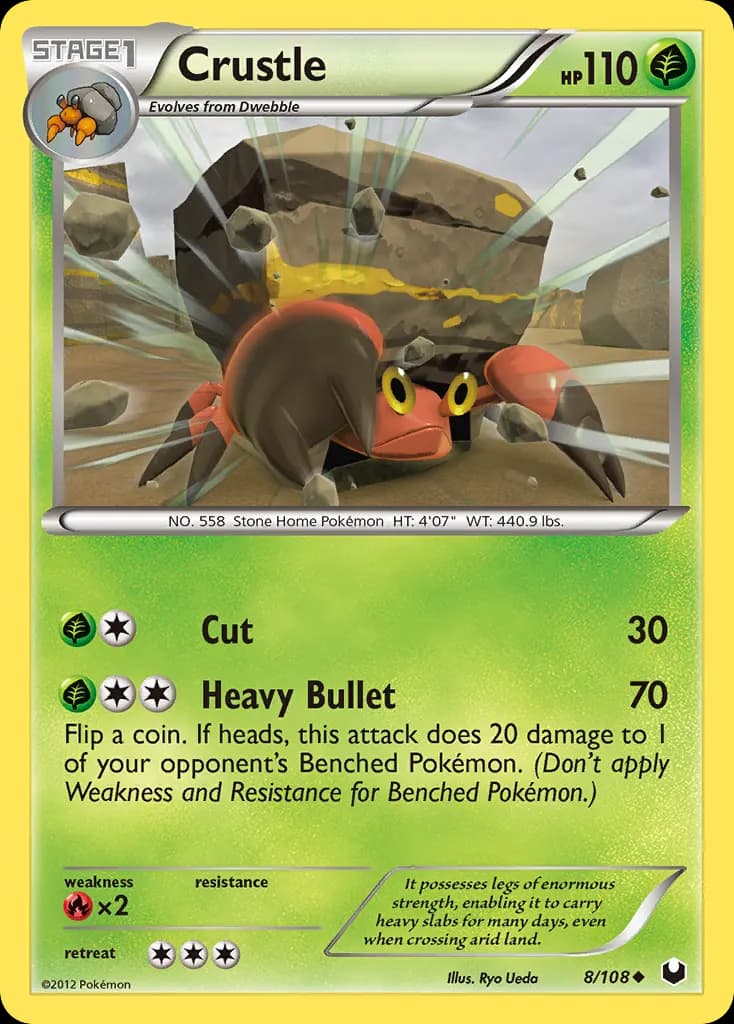 Crustle — Dark Explorers 8 Pokémon card