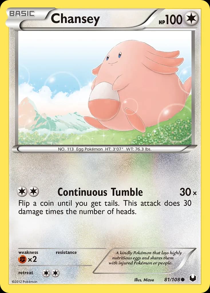 Chansey — Dark Explorers 81 Pokémon card
