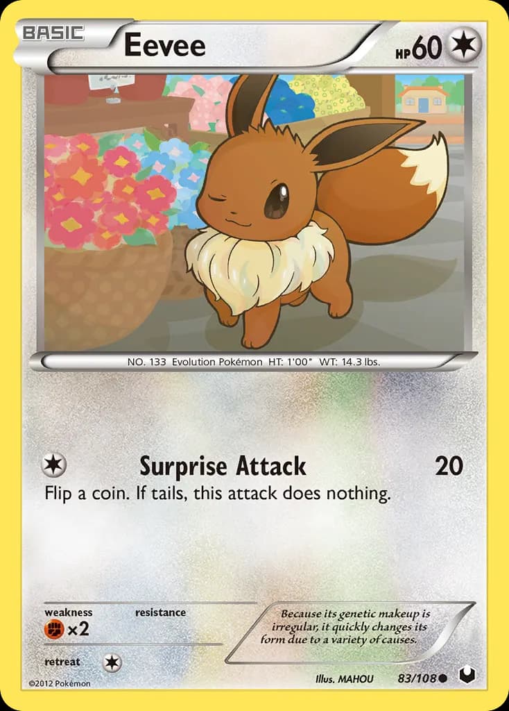 Eevee — Dark Explorers 83 Pokémon card