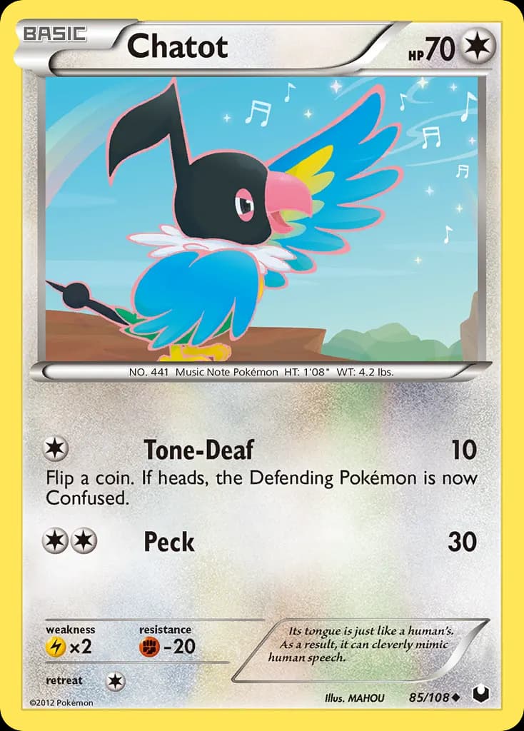 Chatot — Dark Explorers 85 Pokémon card
