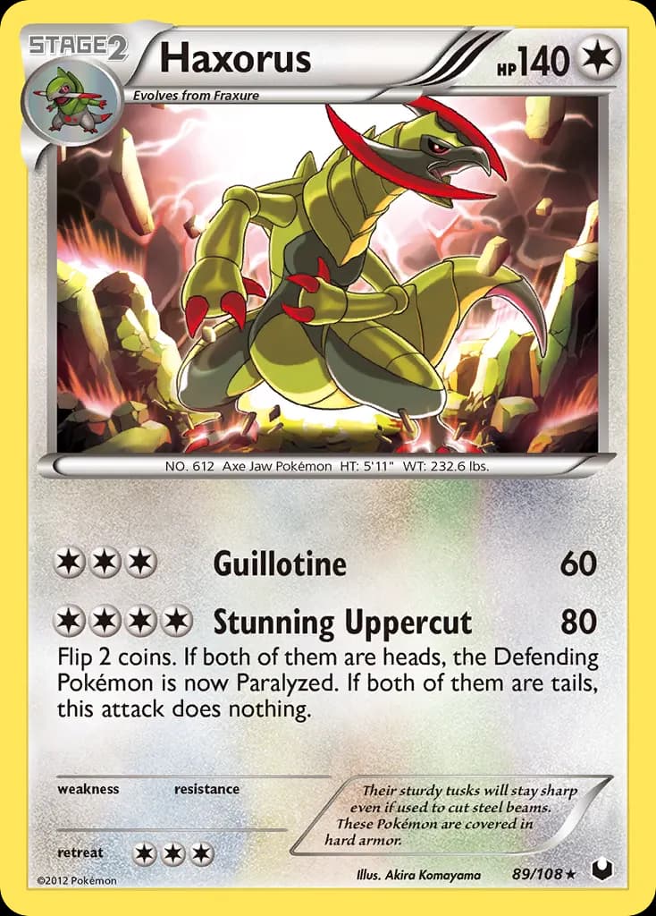 Haxorus — Dark Explorers 89 Pokémon card