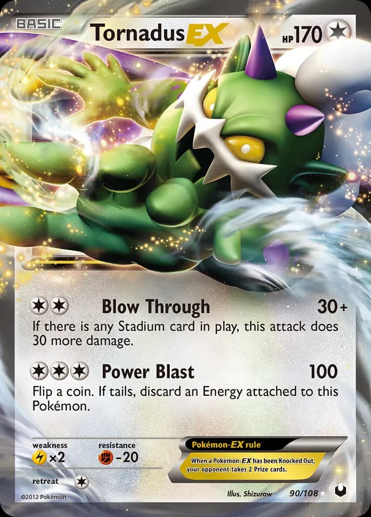Tornadus-EX — Dark Explorers 90 Pokémon card