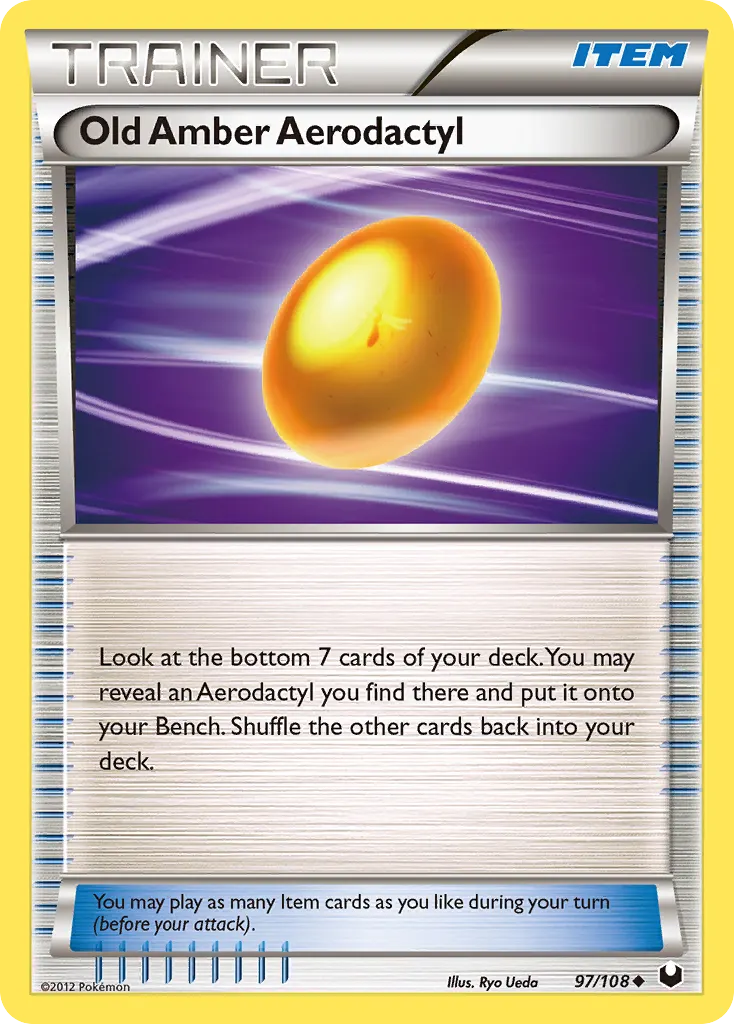 Old Amber Aerodactyl — Dark Explorers 97 Pokémon card