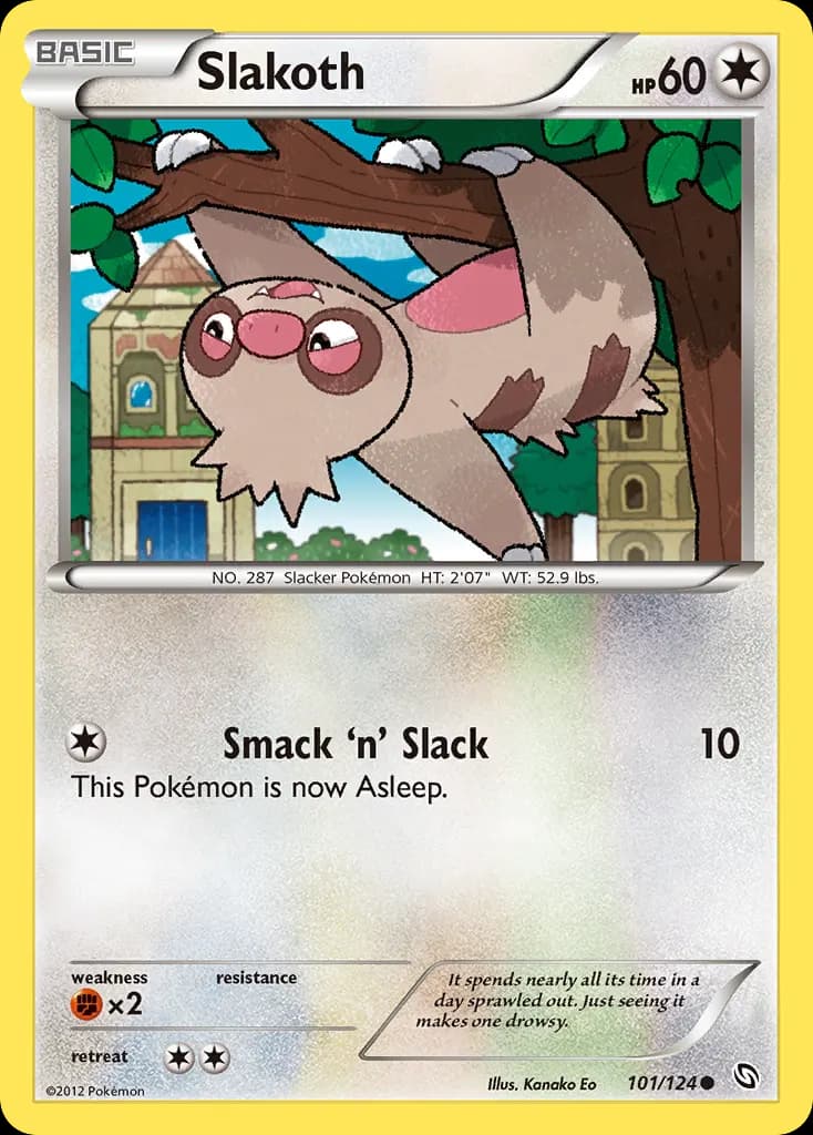 Slakoth — Dragons Exalted 101 Pokémon card