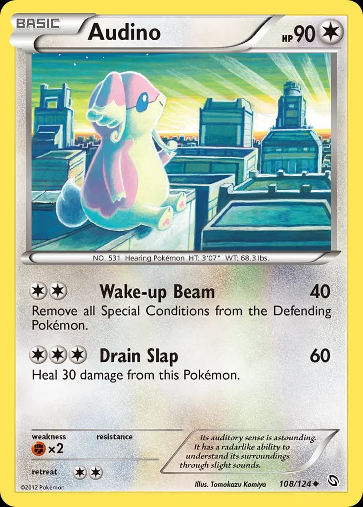 Audino — Dragons Exalted 108 Pokémon card