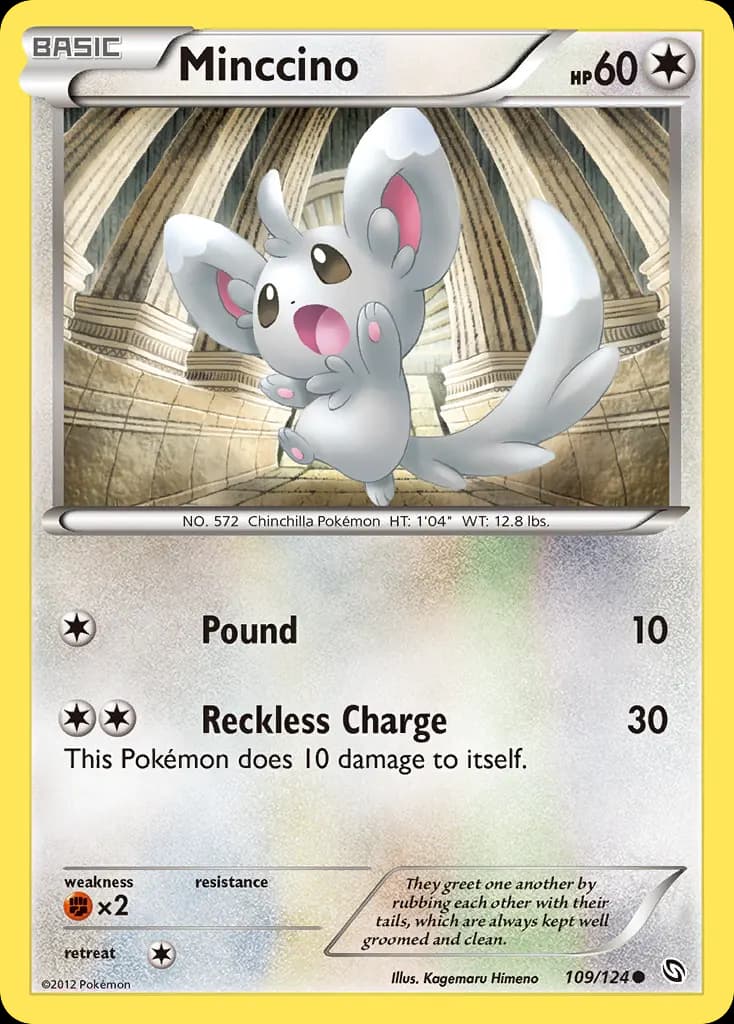 Minccino — Dragons Exalted 109 Pokémon card