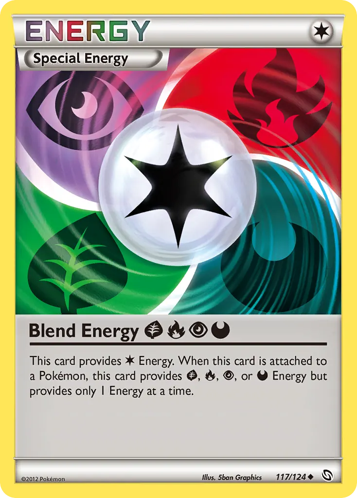Blend Energy GrassFirePsychicDarkness — Dragons Exalted 117 Pokémon card