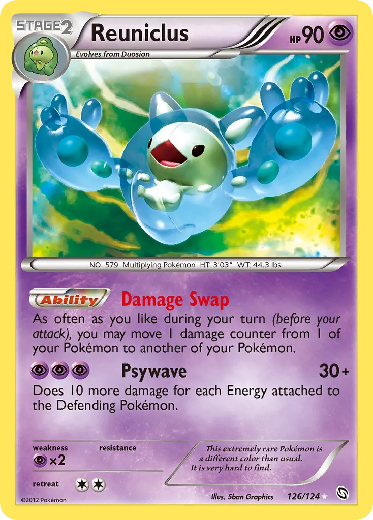 Reuniclus — Dragons Exalted 126 Pokémon card