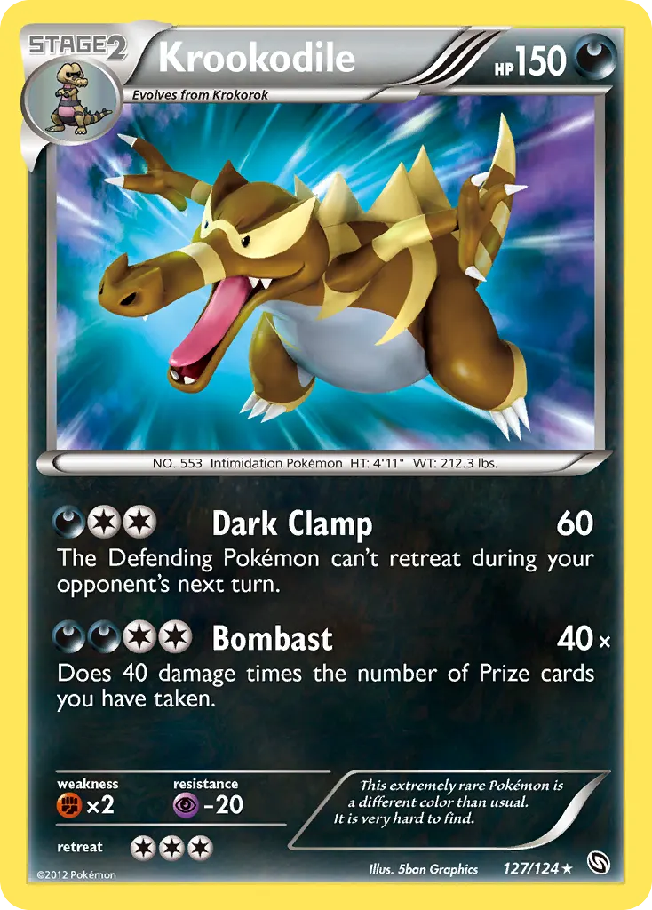 Krookodile — Dragons Exalted 127 Pokémon card