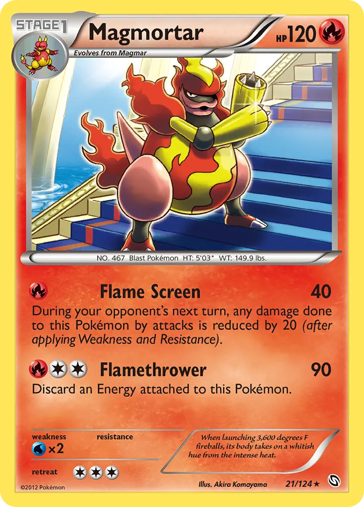 Magmortar — Dragons Exalted 21 Pokémon card