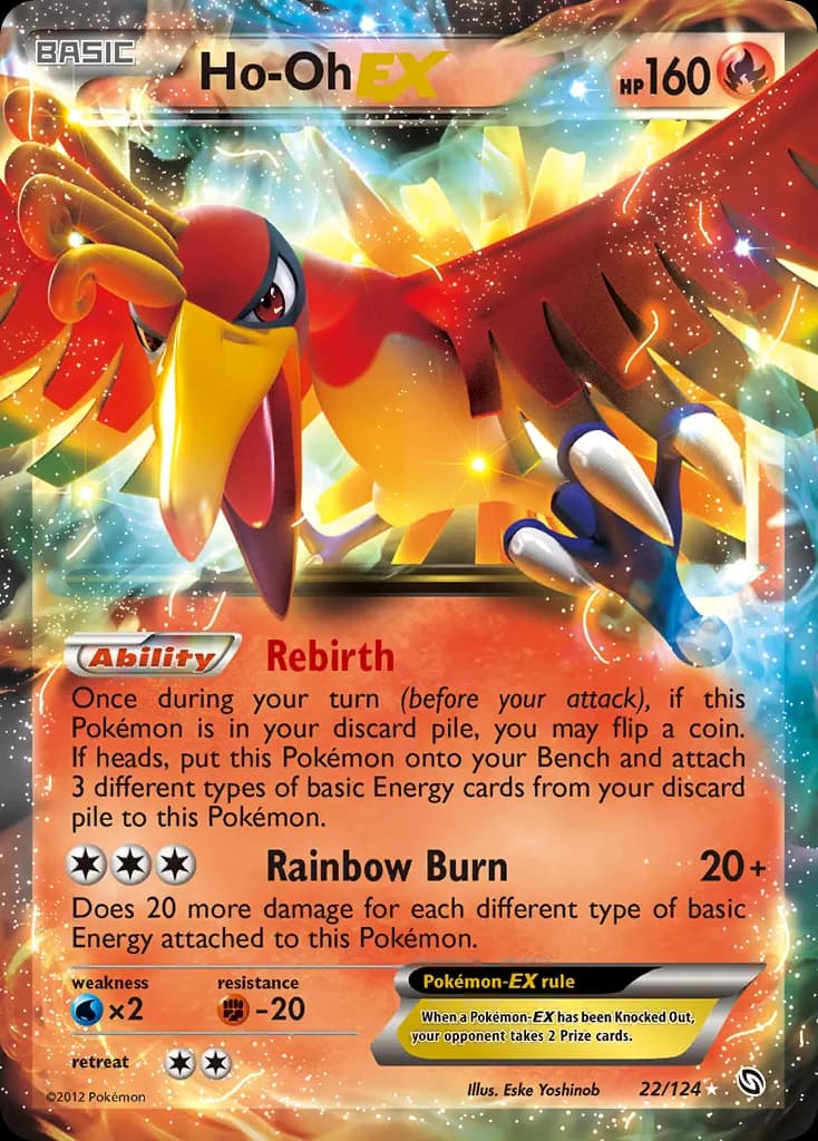 Ho-Oh-EX — Dragons Exalted 22 Pokémon card